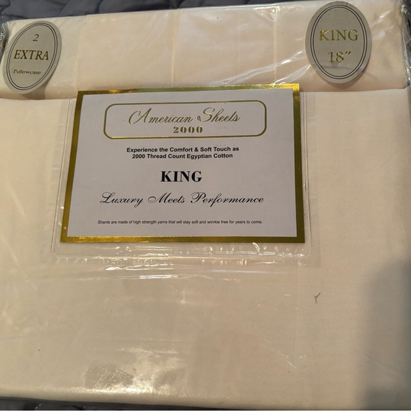 American Sheets 2000 King Size Egyptian Cotton - Picture 3 of 6